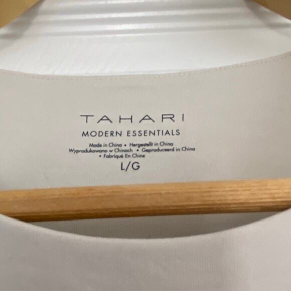 Tahari Modern Essentials Jersey Tank Neutral Sleeveless Stretch Women's Large - Picture 3 of 9